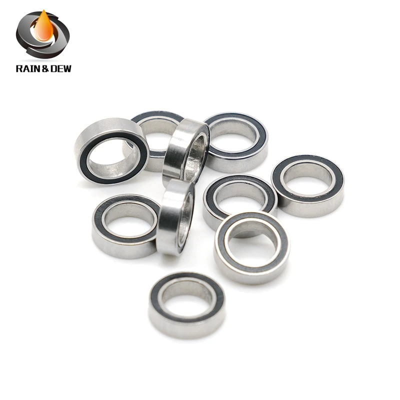 10Pcs SMR117-2RS  7X11X3 mm  Stainless Steel Ball Bearing mr117 Anti-rust Bearing MR117RS Miniature Ball Bearing