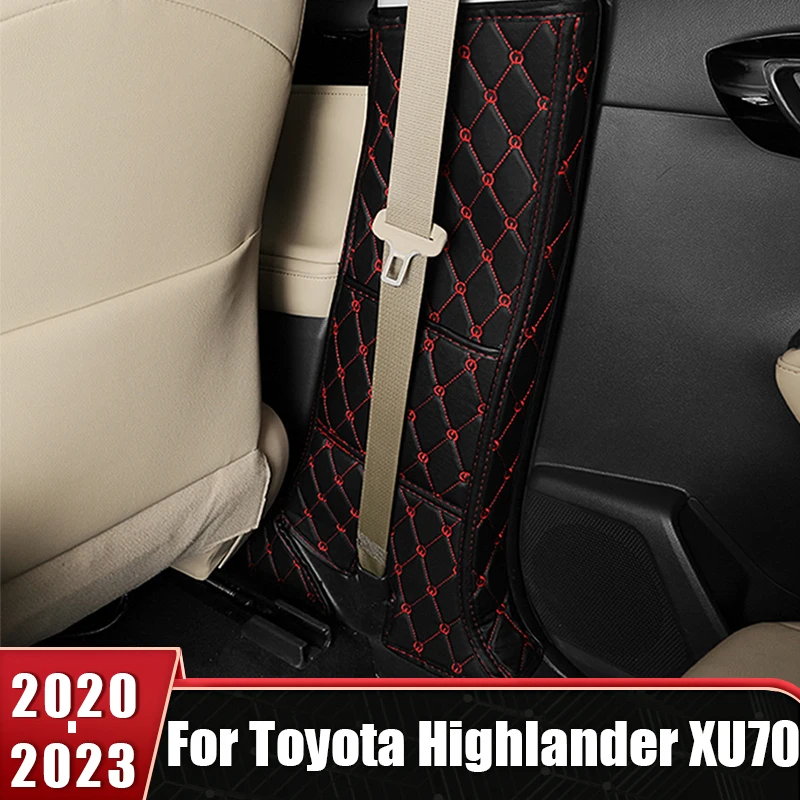 

Автомобильные аксессуары для Toyota Highlander XU70 Kluger 2020 2021 2022 2023, кожаный защитный коврик для защиты от ударов и грязи