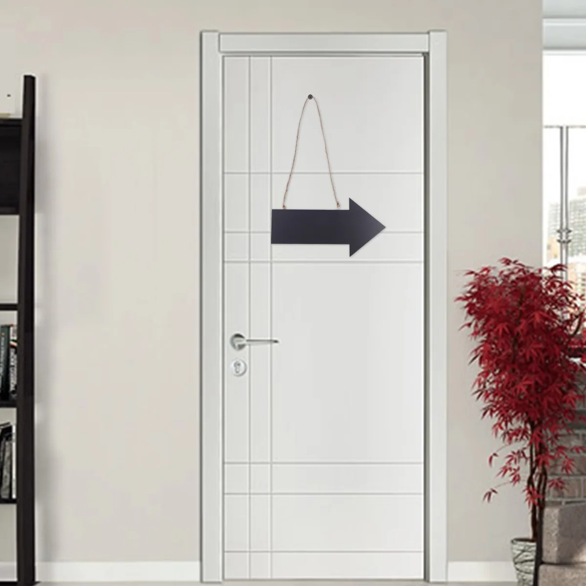 ديكور الدولة البدائية السبورة الخشبية السهم خيوط شماعات هووسورمينغ هدية سوداء معلقة اللوحة علامة معلقة #2