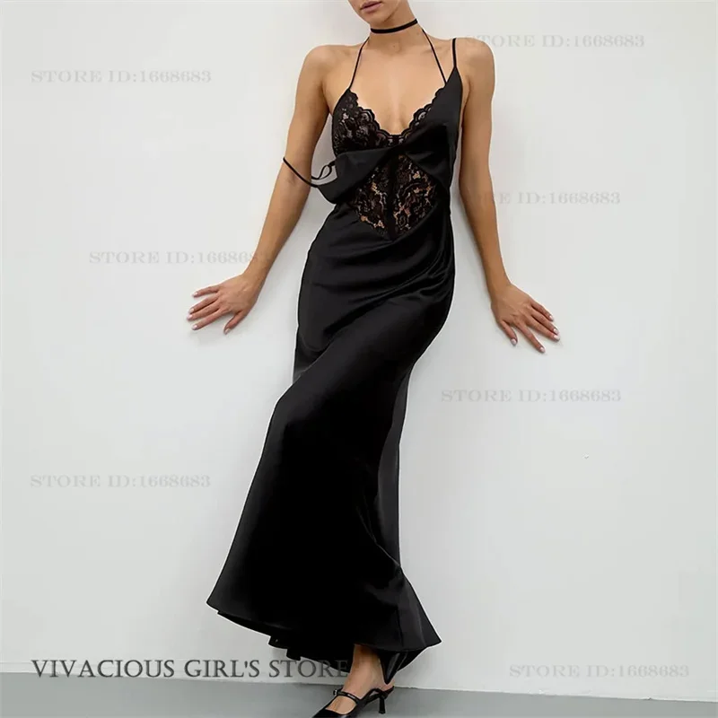 Fashion Suspender Nightgown Sexy Intimate Lingerie Summer New Women's Sleepwear Nightdress Hollow Out Lace Home Dress Loungewear