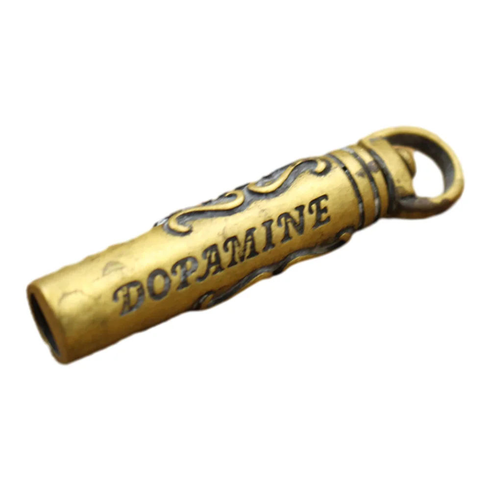 قلادة صافرة نحاسية رقيقة مع عمل فني جمجمة ميمونة صفارة مدمجة لمعلم الحكم في الهواء الطلق فكرة هدية لعشاق الهدايا