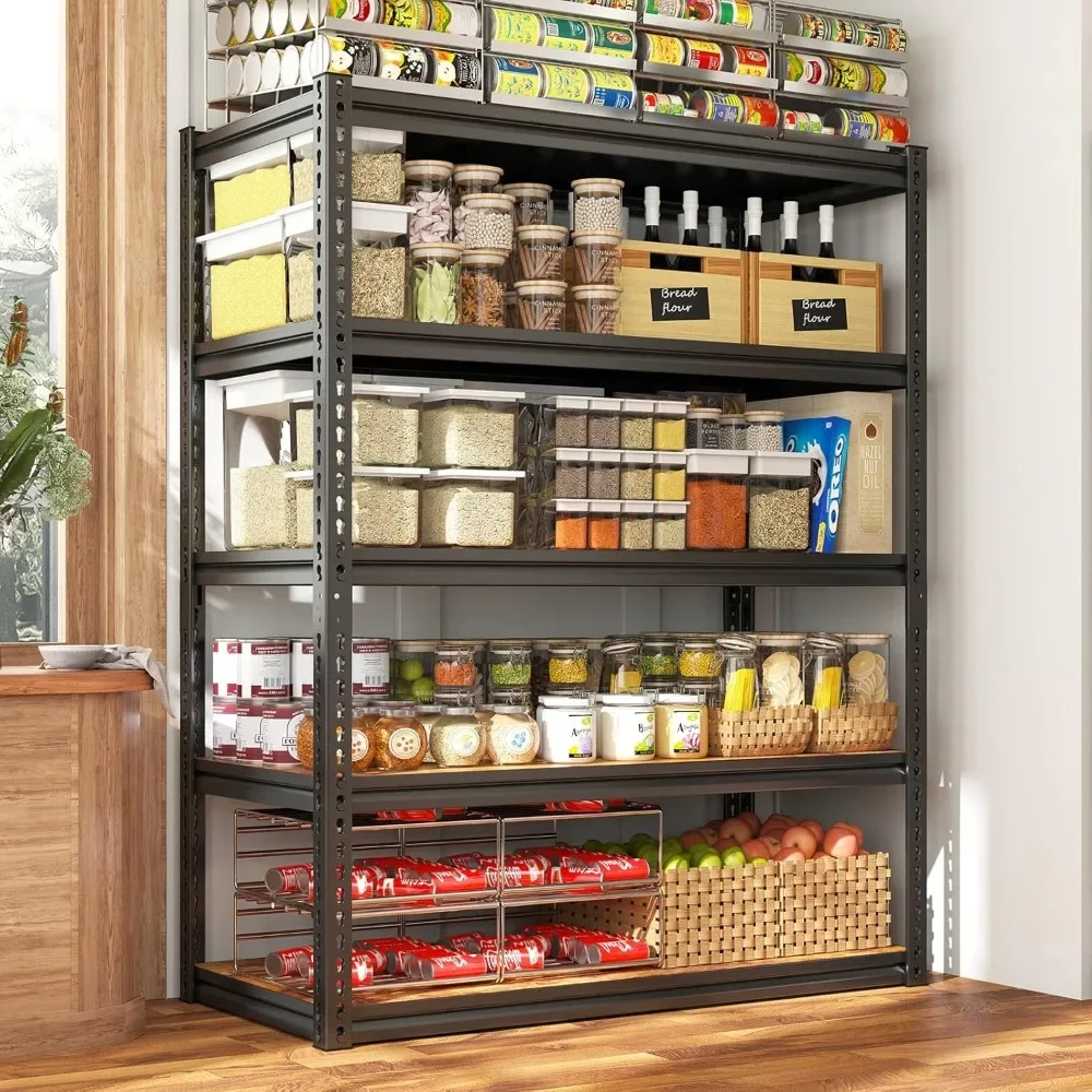 

Garage Shelving 2500LBS Storage Shelves Adjustable Metal Shelving Heavy Duty Shelving Metal Shelves for Pantry Ki