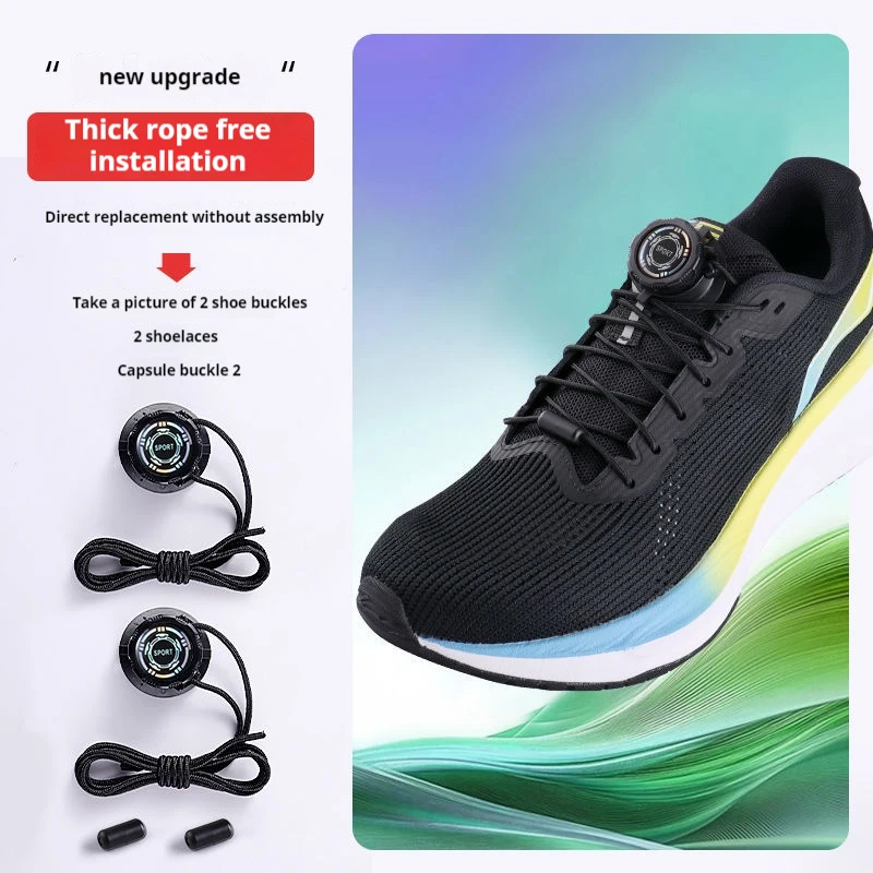 Swivel Buckle Laces Easy installation Automatic Shoelaces Without ties Thick Rope Outdoor Sneakers Shoelace Shoe Accessories image 6