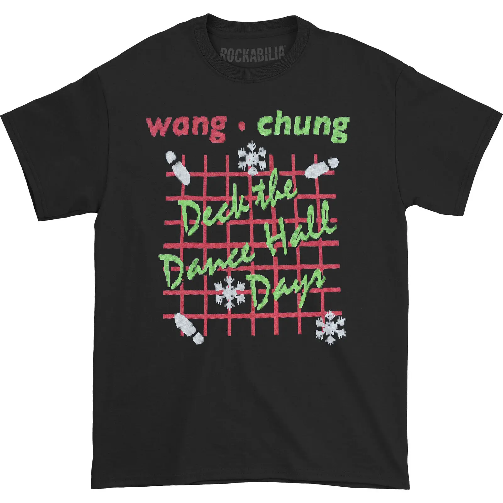 Men'S Wang Chung Ugly Xmas T Shirt Xx Large Black