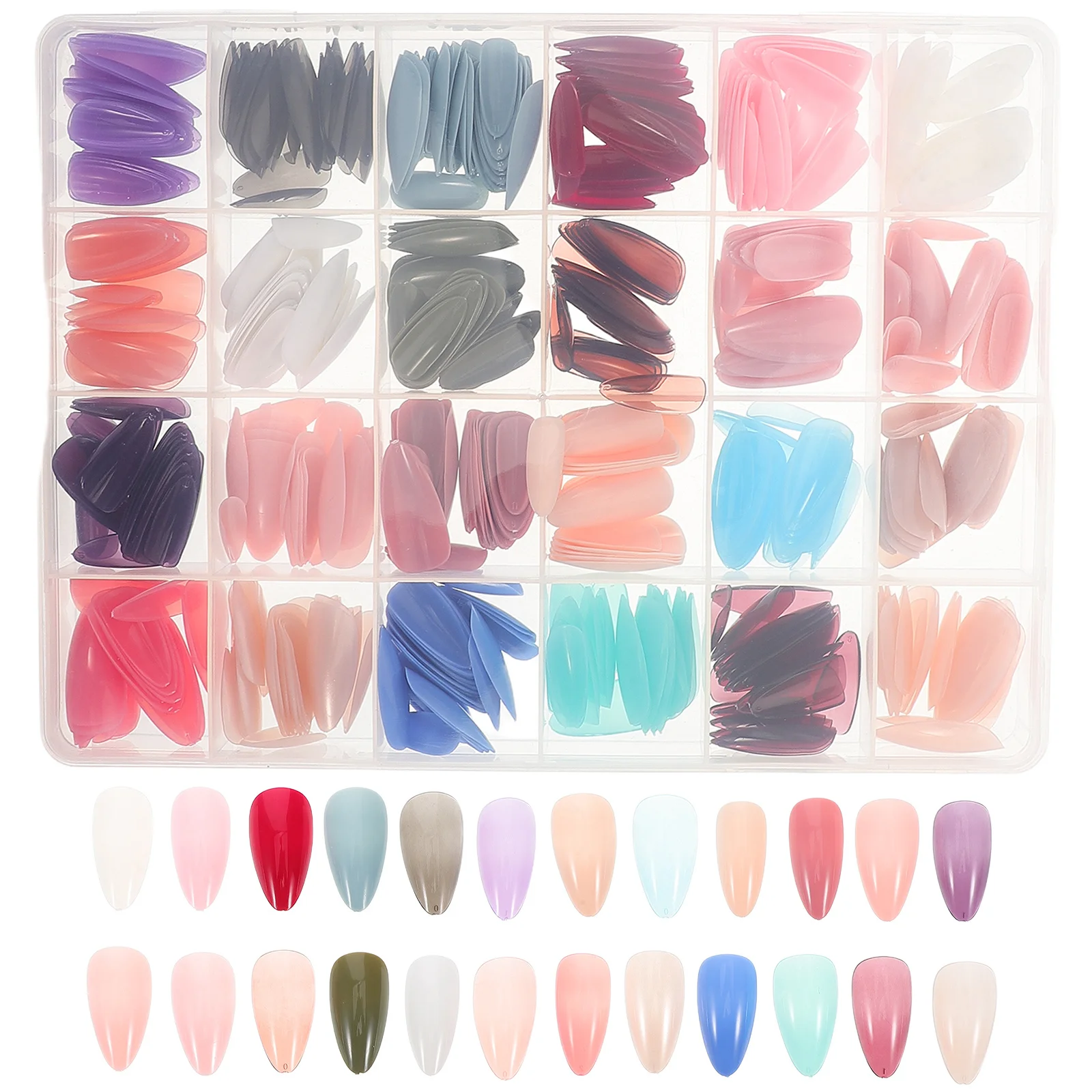 

Women Accessory Matte Artificial Nails Full Cover False Nail Tips on Nails Decorative Bulk Nail Kit