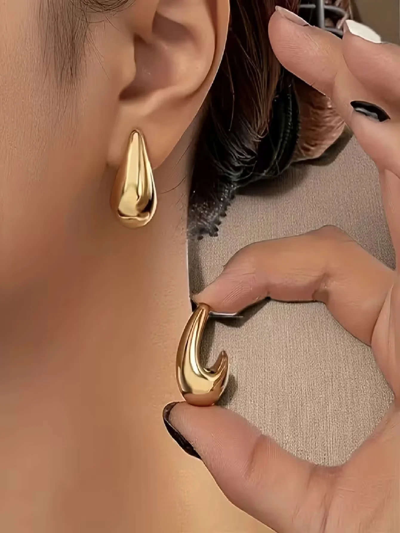 2Pcs/4Pcs Water Drop Shaped Women's Fashionable Spherical Earring Set, Elegant and Simple Style, Suitable for Casual Wear as a Gift