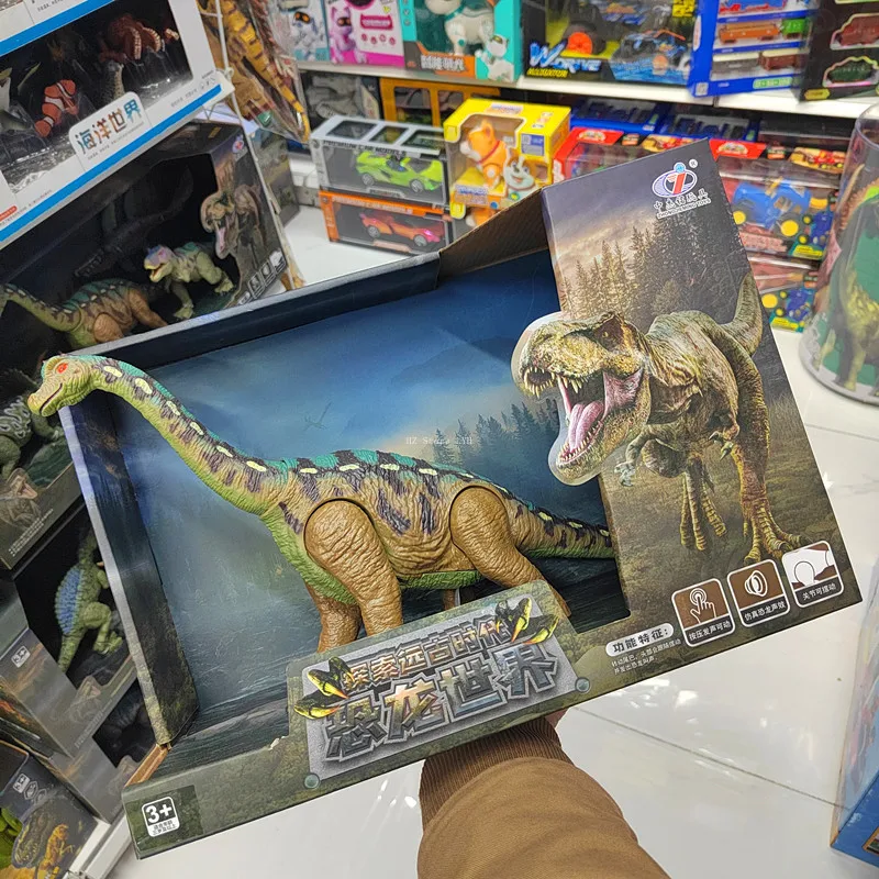 الجوراسي مقلد الديناصور ريكس عمل الصوتية تي ريكس المشتركة التنقل ديناصور لعبة دينو الكهربائية لعيد الميلاد هدية الكريسماس #4