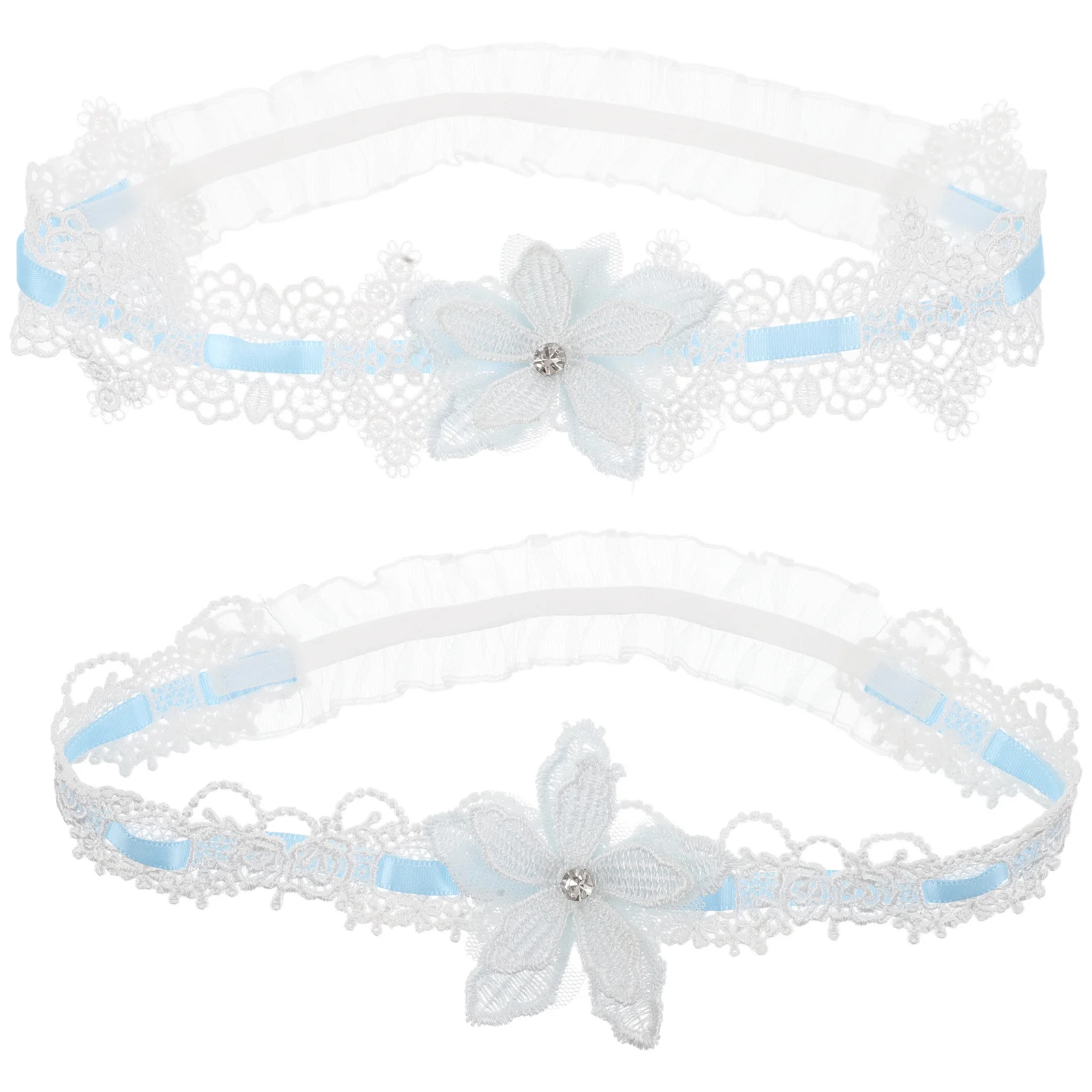 

1 Pair Bridal Lace Floral Garters Elastic Leg Band Wedding Bride Leg Garters Stretchy Lace Wedding Accessories for Bridesmaid