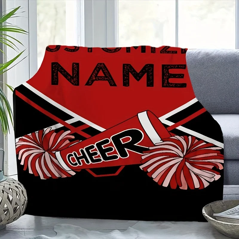 Personalized fuel blanket: Encourage your spirit with personalized red, white, and black fur design, perfect for home offices