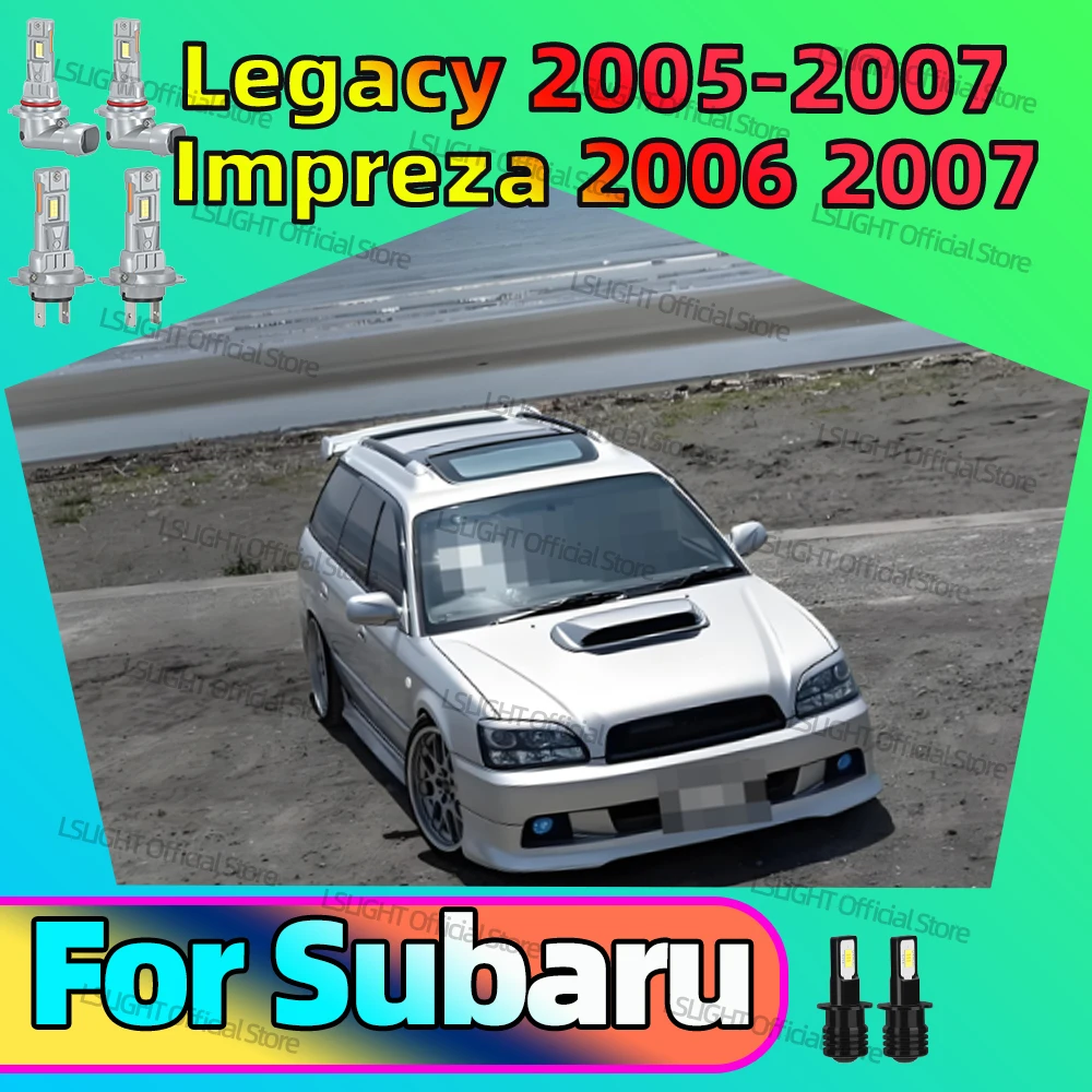 2/6 قطعة لسوبارو ليجاسي 2005-2007 امبريزا 2006 2007 LED المصابيح الأمامية للسيارة عالية منخفضة شعاع لمبات 6000K مصابيح الضباب 12 فولت لامبادا عدة #1