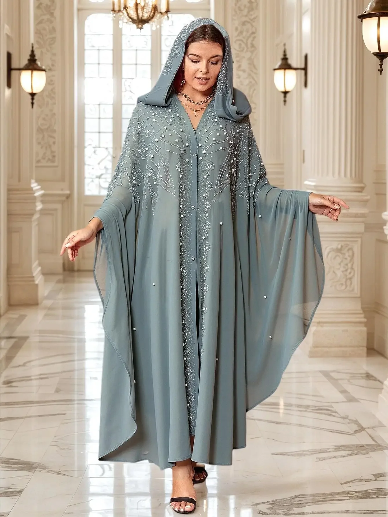 

Dubai Cardigan Robe Dress Long Skirt Women's Loose Fit 2025 Muslim Long Dress Robe Abaya Ramadan Dubai Luxury Islam Elegant