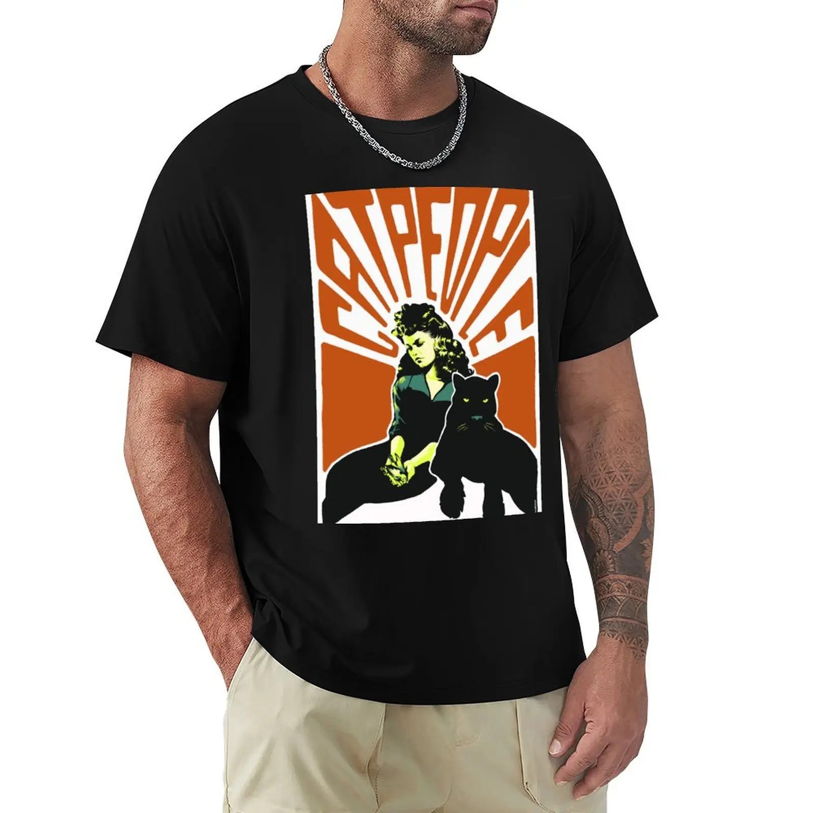 

Cat People Movie Art T-Shirt Festive Simple T-Shirt