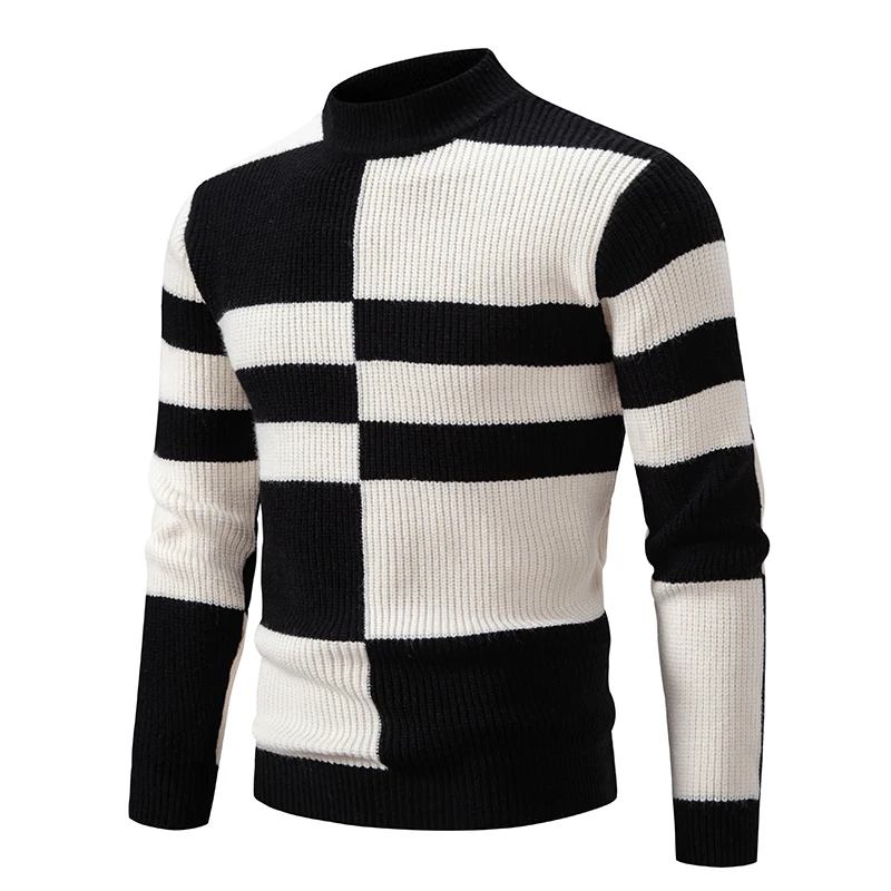 15 Colors Autumn and Winter New Men\'s Warm Sweater Knitted with Sheep Fleece Sweaters Fashion Pullover Men