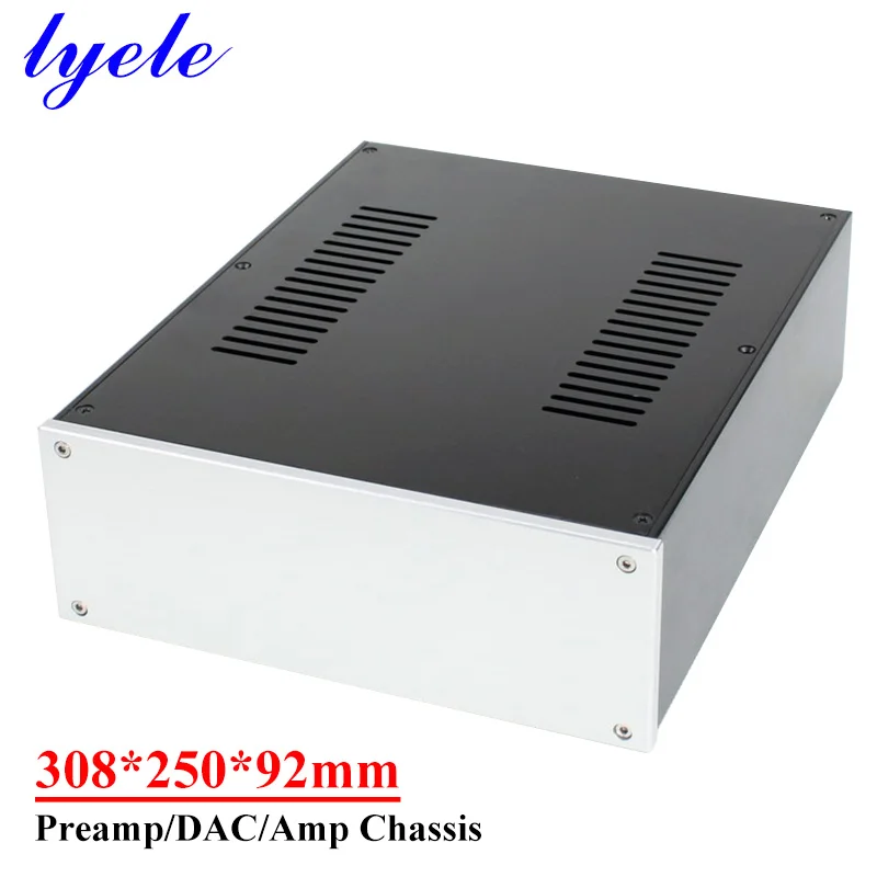 

308*250*92mm All-aluminum Power Amplifier Chassis Preamplifier DAC Decoder Chassis Diy Audio Amplifier Case Shell