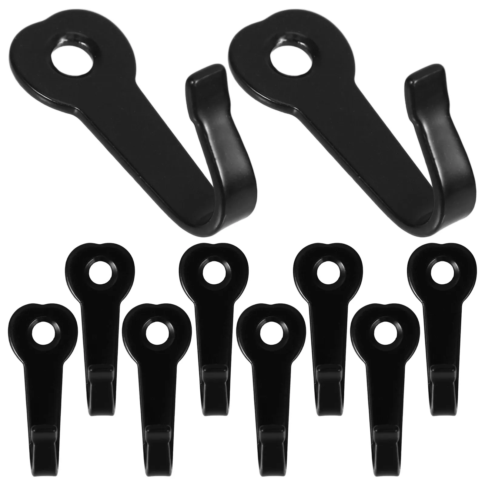 

10Pcs Elegant Metal Wall Hooks Sturdy Iron Wall Mounted Hooks for Bathroom Kitchen Hallway Towel Coat Bag Hat Hanging Storage