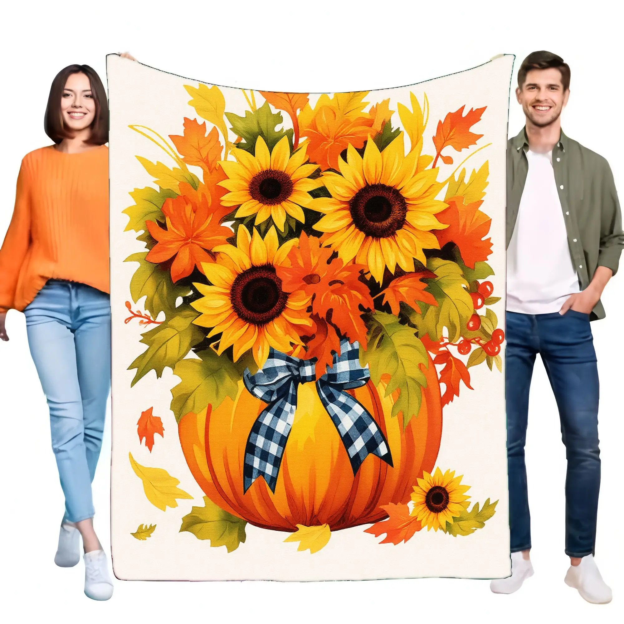Manta acogedora de blanket y girasol,blanket decorativa suave y cálida para sofá y cama