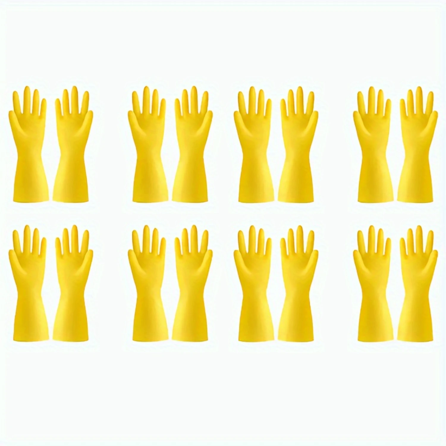 8 Pair, Premium Household Cleaning Gloves, Waterproof Kitchen Dishwashing Gloves, Non-slip Housework Gloves, Durable Laundry Was