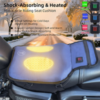 Motorcycle Heated Seat Cover Universal Fit TPE Honeycomb Gel Cushion 3 Stage Heating for Winter Warmth