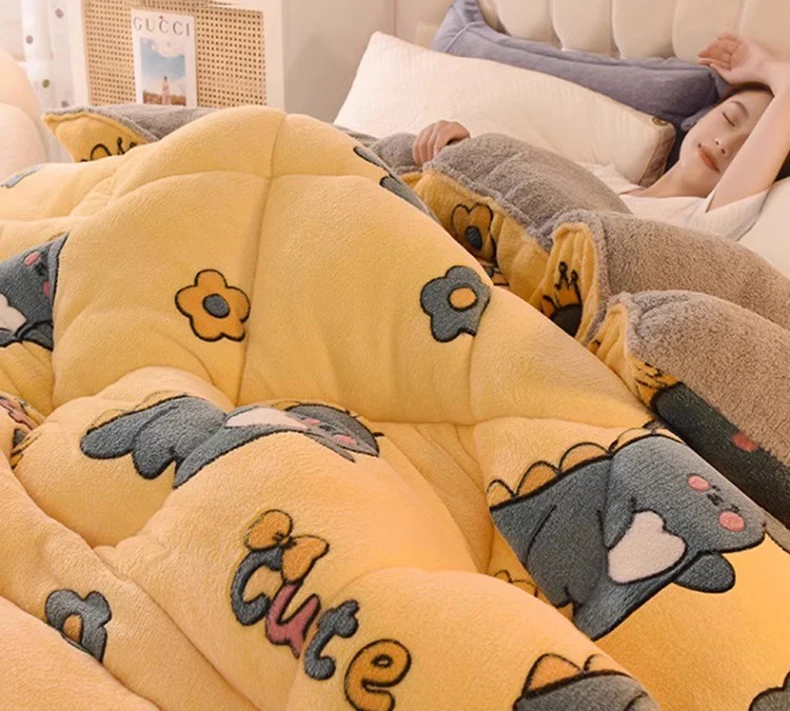 Lamb Wool Super Warm Blanket Winter Thickened Quilt Winter Quilt Core Autumn Spring Dormitory Single Comfprter Double Blanket