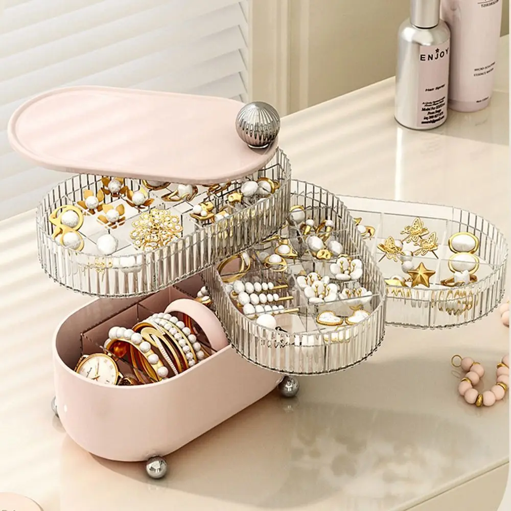 

Fashion Multi-layer Hairpin Storage Box Rotatable Plastic Toy Storage Box Waterproof Card Storage Box Girl