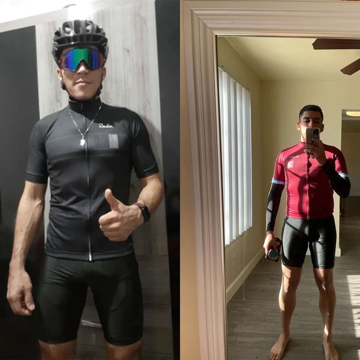 Raudax Herren-Klassik-Radtrikot in Schwarz, kurzärmelig, Rennshirt, Sommer-Radbekleidung, bequemes, atmungsaktives Radfahrer-Shirt – Detail 5
