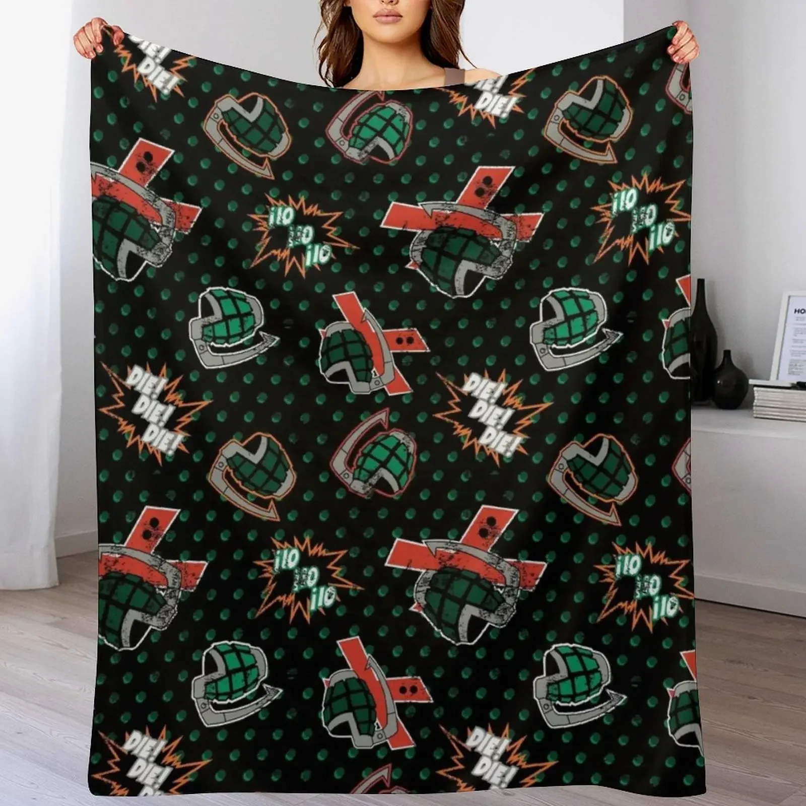 

Ground Zero Grenades Throw Blanket Soft Plush Plaid Luxury Thicken Decorative Beds Blankets