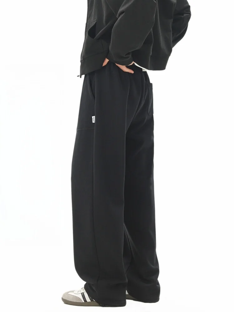 

Мужские спортивные брюки American Style с утепленной флисовой подкладкой, прямые, повседневные, утепленные, зимние, свободные, широкие, черные, длинные