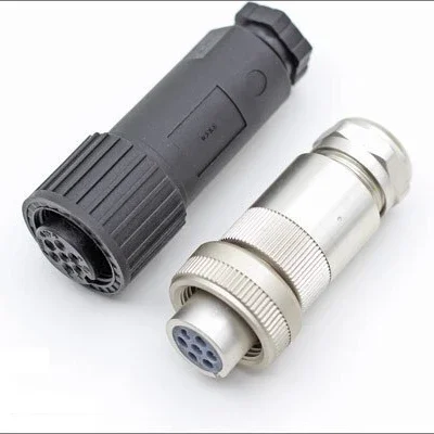 IP67 proportional valve 6 pe connector Plug in Metal Female Cable Connector EN175201 804