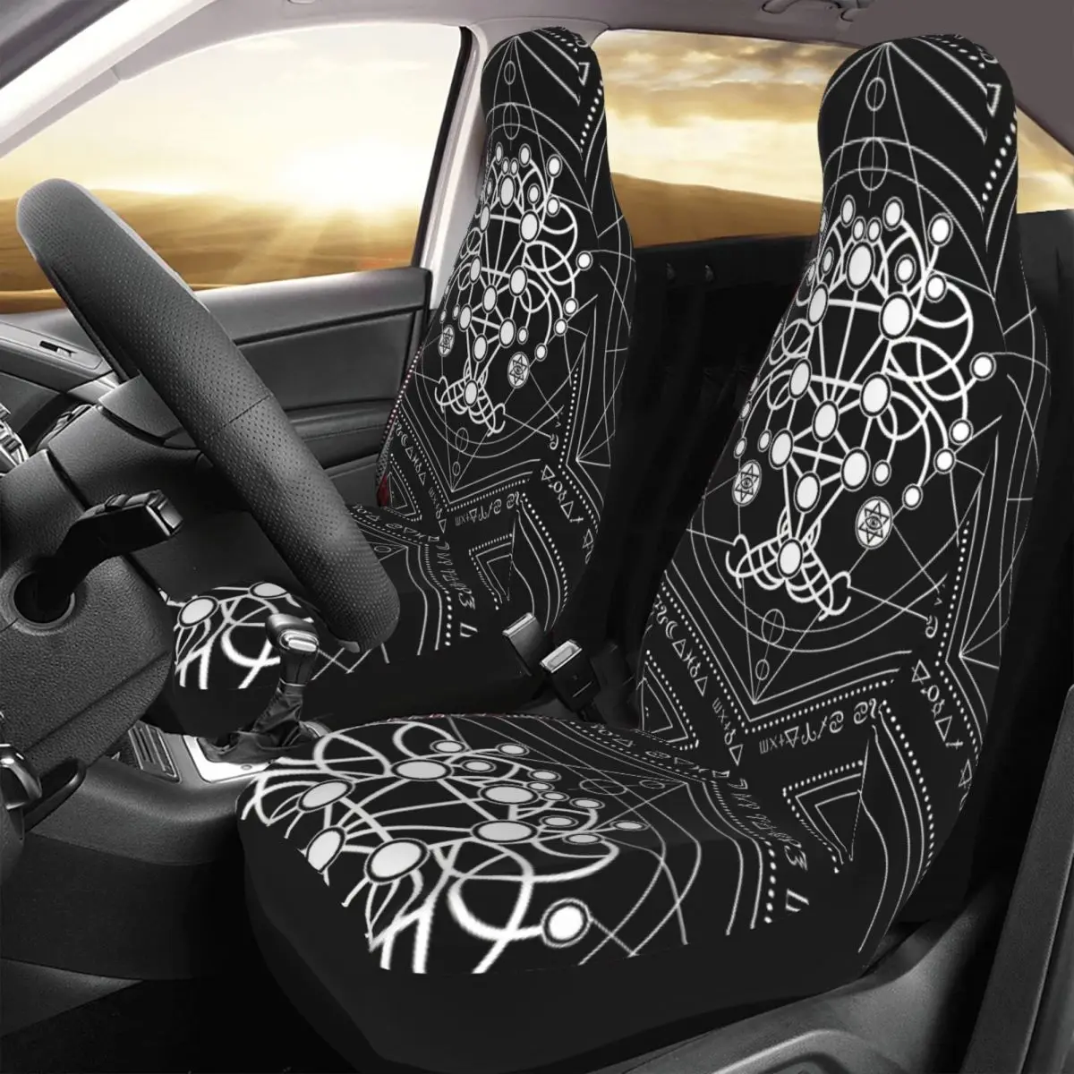 

Kabbalah The Tree Of Life Sacred Geometry Car Seat Cover Custom Printing Universal Front Protector Accessories Cushion Set