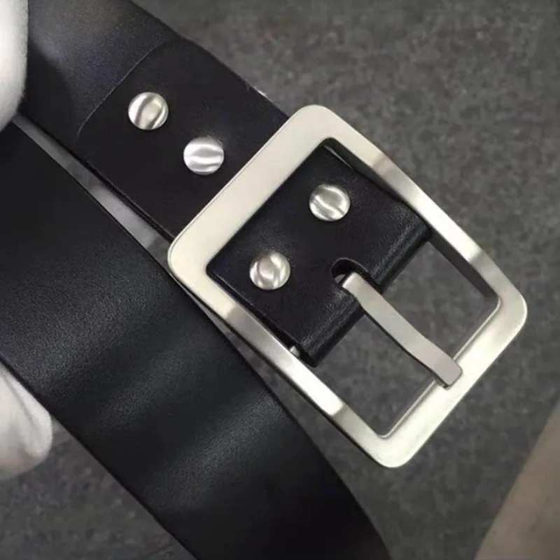 4 سنتيمتر التيتانيوم النقي زهرة الجليد حزام دبوس مشبك الرأس-التيتانيوم معدن مقاومة للصدأ مقاومة للعرق الرجال النساء حزام الموضة مشبك 35 مللي متر #5