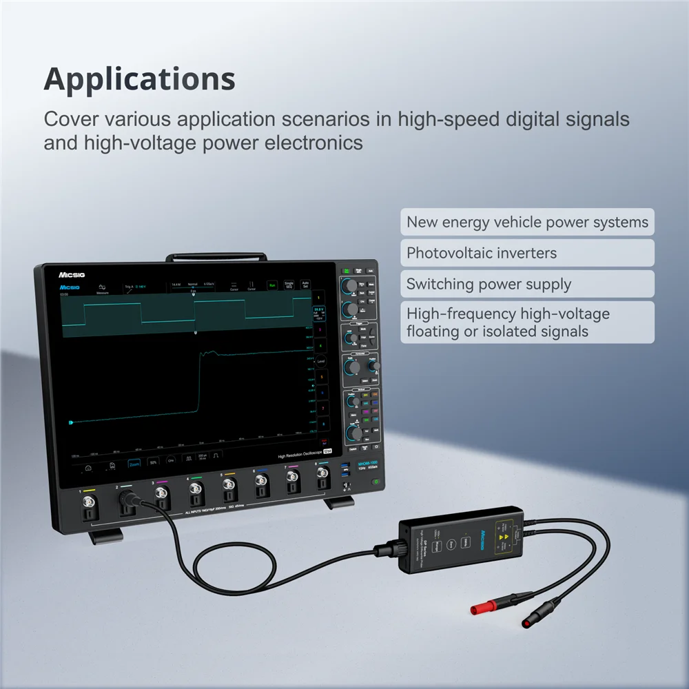 Picture 6: Micsig High Voltage Differential Probe DP Series DP1500/DP700/DP3000/DP701/DP1501/DP3001/DP702/DP1502/DP3002