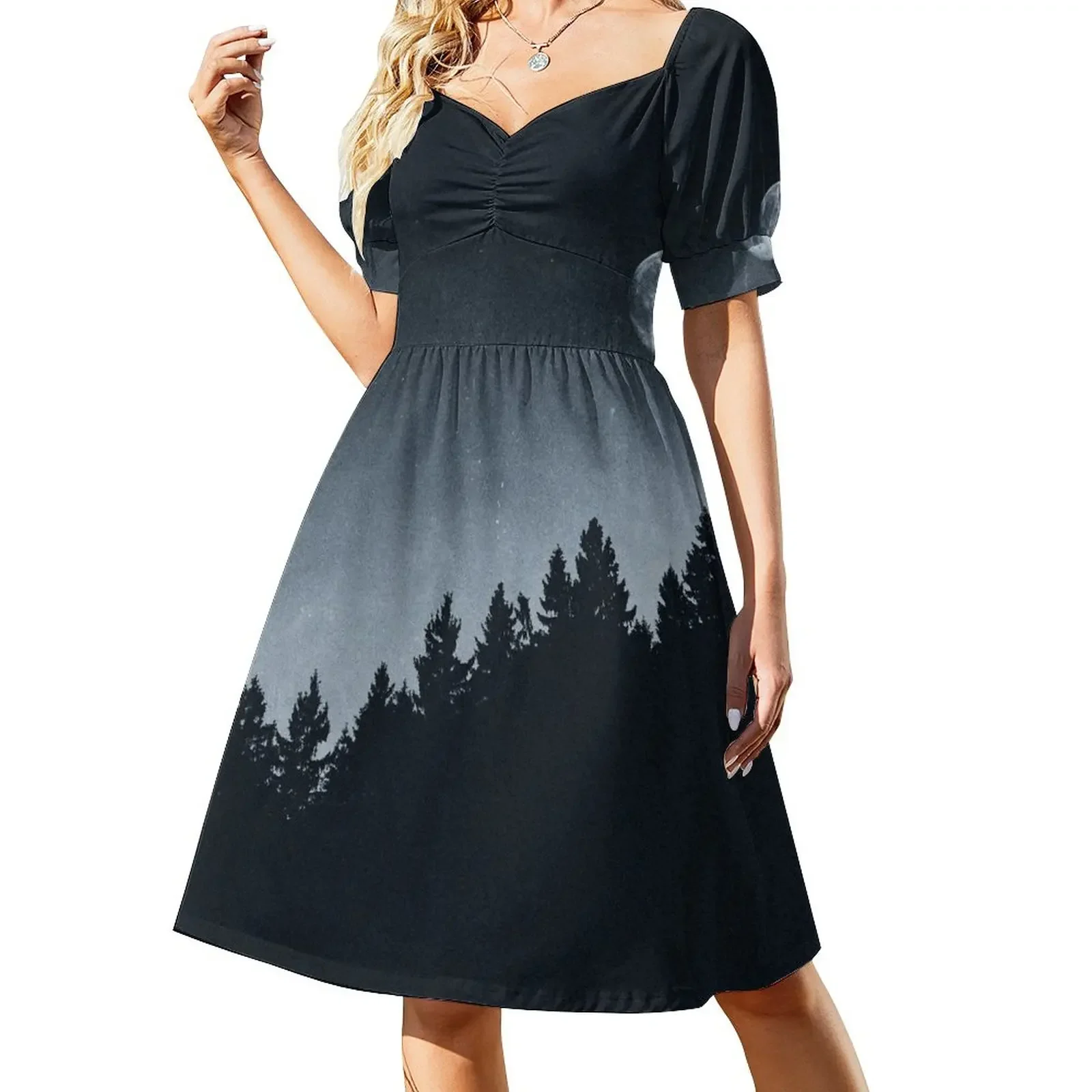 

Under Moonlight Short-Sleeved Dress Bridesmaid dress woman elegant women's dresses for wedding