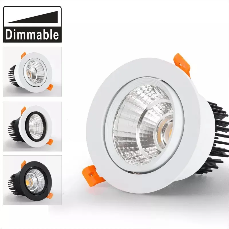 

Super Bright Dimmable Led Downlight COB Lamp 5W 7W 9W 12W 15W 18W 24W 30W Recessed Spot Lights Bulbs Indoor Home