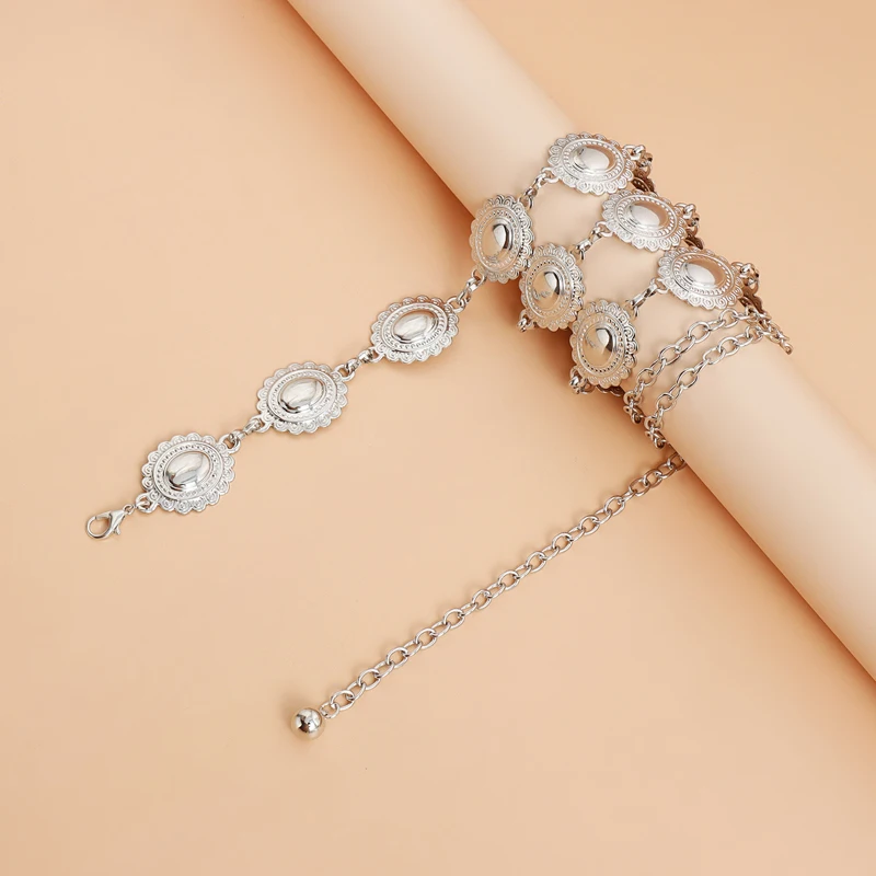 Women's Vintage Frill Oval Waist Chain, Exquisite Design