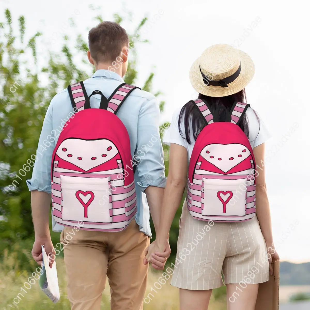 Angel Dust Hazbins Casual Backpack Durable Student Hiking Travel Daypack for Men Women College Canvas Bags