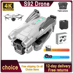 S92 Drone 4K with High Grip, Foldable, Mini RC, WiFi, Aerial Photography, Four-wheel Vehicle, Toys, Helicopter Camera