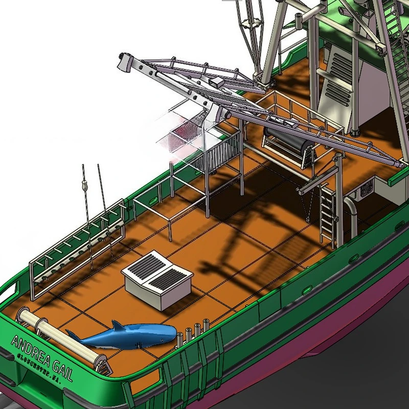 1/35 RC قارب 60 سنتيمتر أندريه غيل التحكم عن بعد قارب الصيد Photocuring ثلاثية الأبعاد الطباعة RC قارب أطقم منمذجة لعبة الكبار