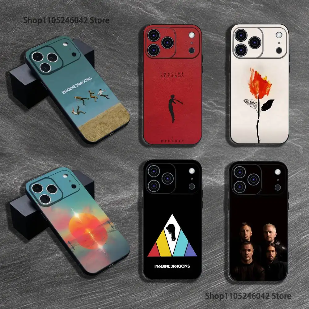 

I-Imagine Dragons Loom Band Black Soft Cover Phone Case For iPhone 17,16,15,14,13,12,11,Pro,XS,Max,XR,Plus,E,SE4,Mini