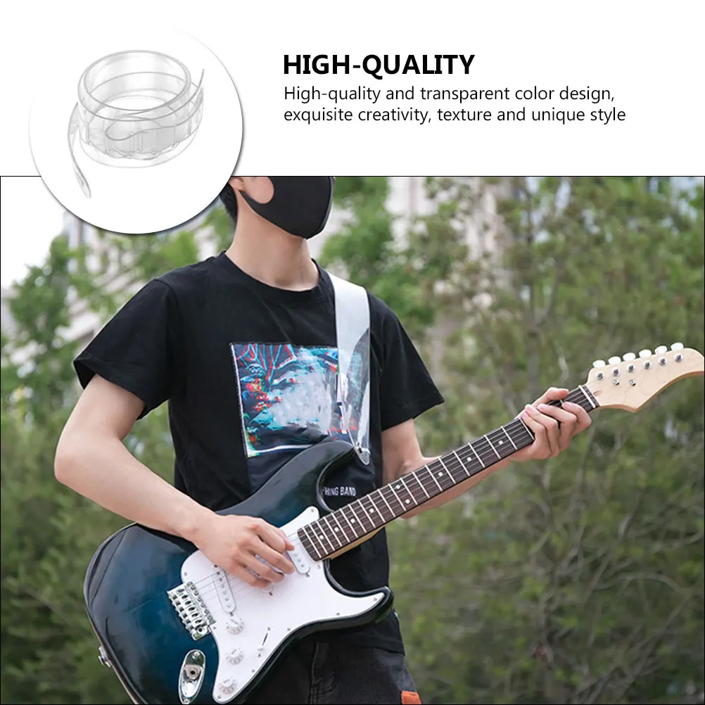 

1pc Guitar Strap Vintage Leopard Print PC Film Simple Acoustic Durable High-Quality Bass Accessory Adjustable Length Comfortable