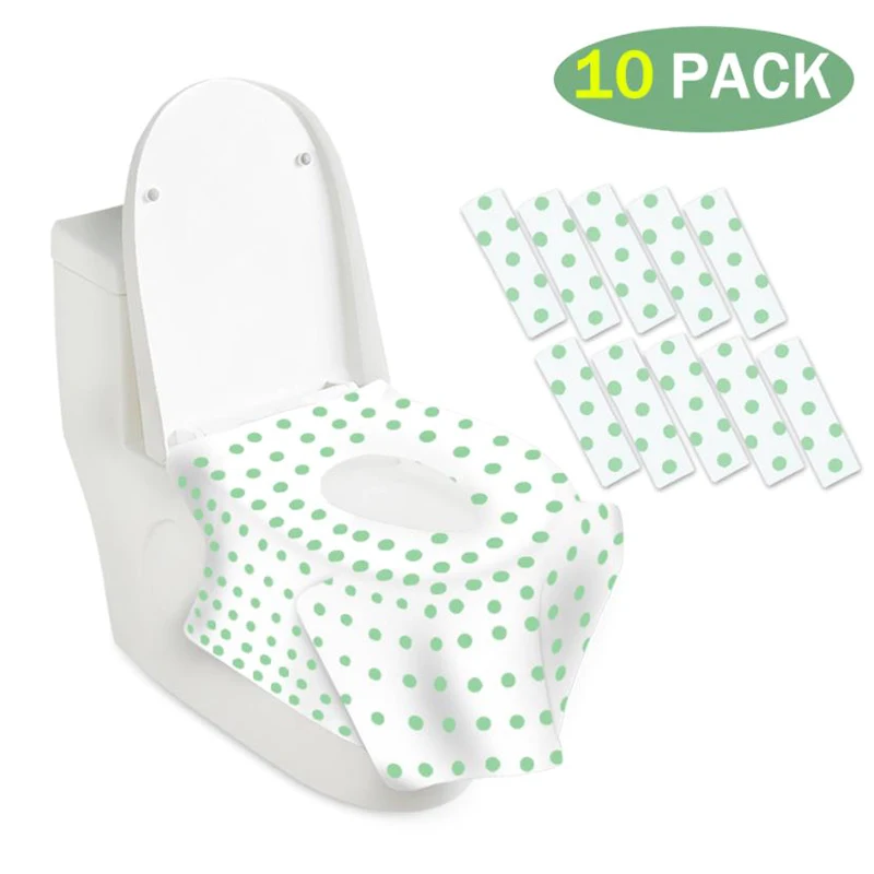 10Pcs Large Size Disposable Paper Toilet Seat Covers Camping Loo wc Bacteria-proof cover For Travel/Camping Bathroom