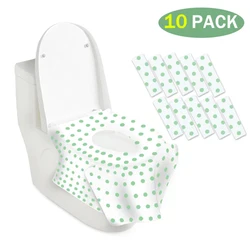 10Pcs Large Size Disposable Paper Toilet Seat Covers Camping Loo wc Bacteria-proof cover For Travel/Camping Bathroom