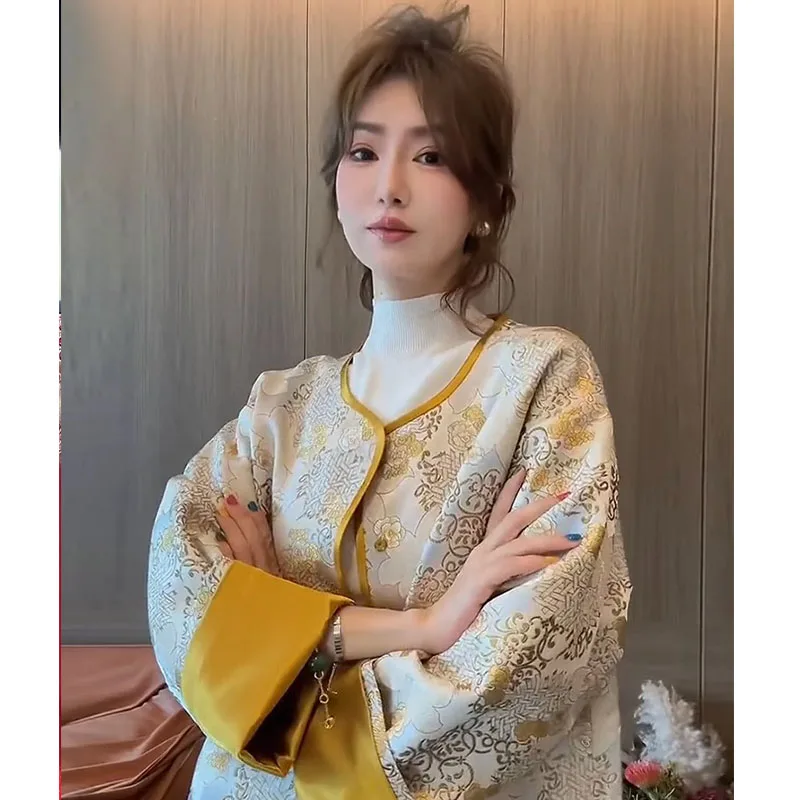 

New Chinese Sle Women's Jaet Coat Spring 2026 Small Size Faionable Button up Top Song Jin Tang Costume National Sle