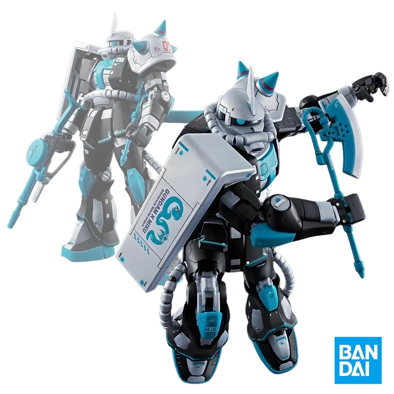 

BANDAI RG MS-06S ZAKUⅡ [HATSUNE MIKU Ver.]（GUNDAM × MIKU）Action Figure Assembly Model Toys Collectible Ornaments for Children