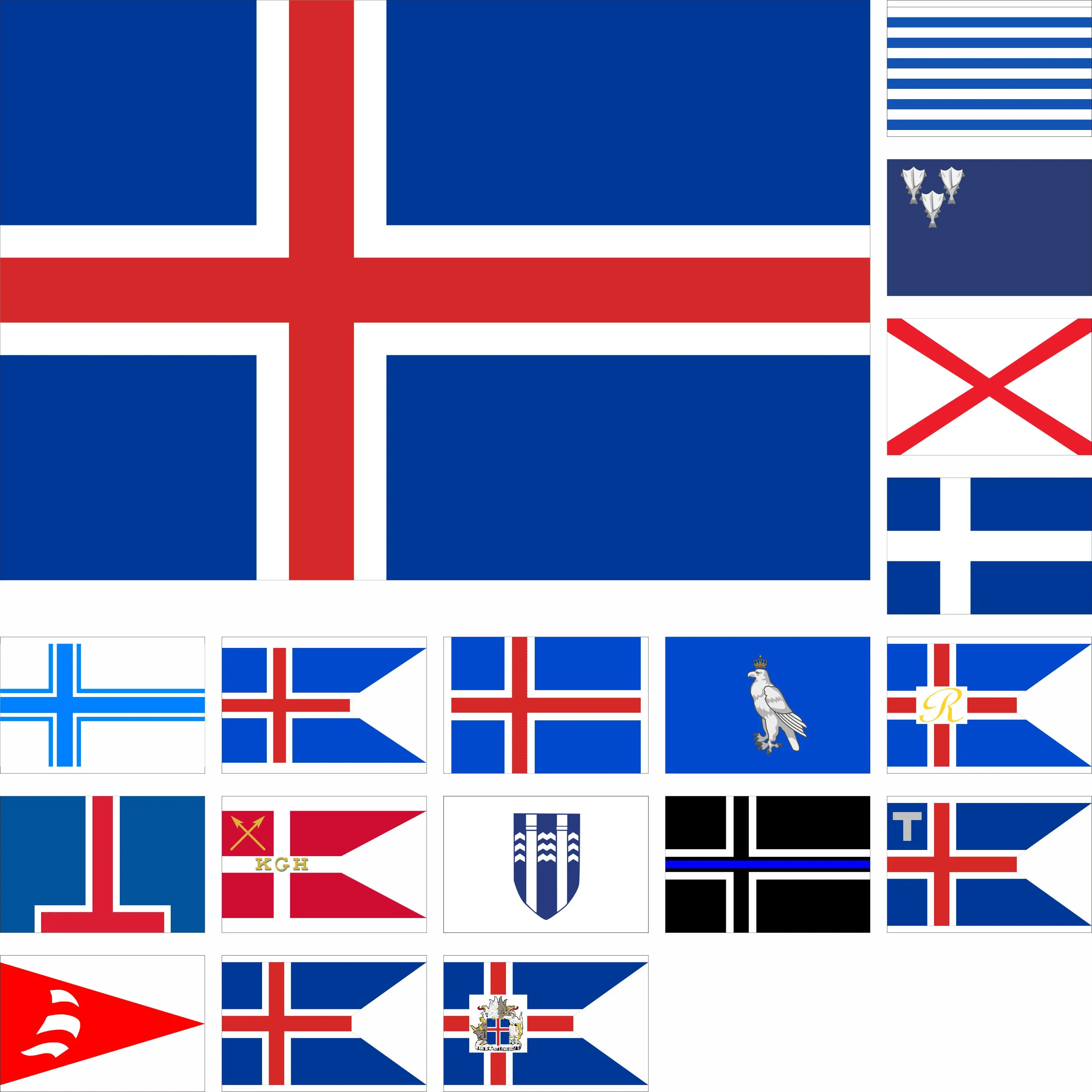 Iceland History President flag Royal Standard of Iceland banner 3x5ft 90x150cm Double sided printing ISL Reykjavik KGH flags