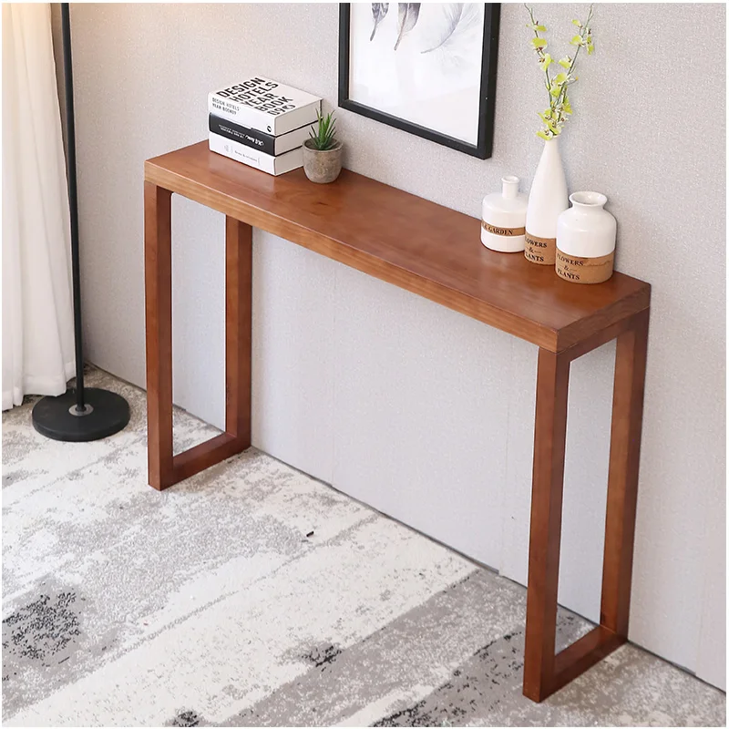 Luxury Vintage Storage Side Table Wood Craft Slim Side Display Table Minimalist Living Room Mesa Auxiliar Salon Home Furniture