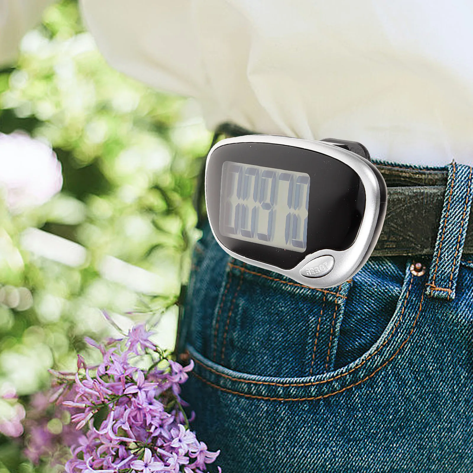 

Convenient Pedometer Creative Walking Counter Large Screen Durable ABS Shell Simple Design Clip on Belt Waistband Fitness