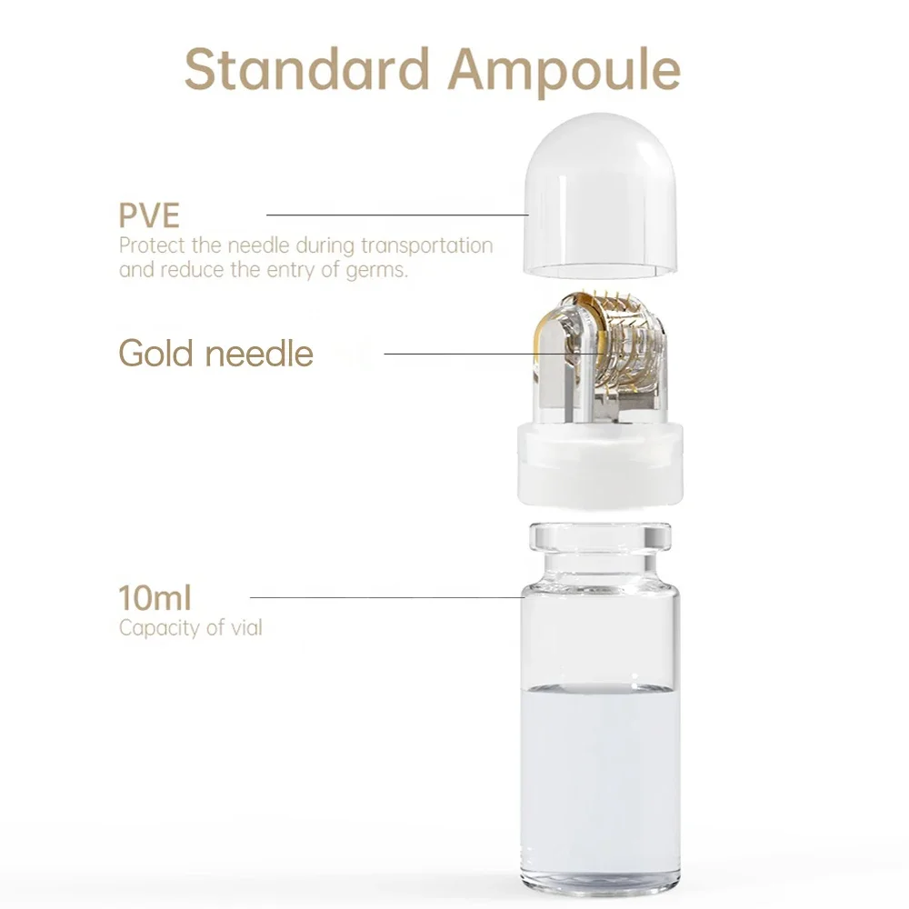 1 قطعة 64 إبرة مجهرية مع 10 مللي زجاجة الجمال إصلاح الجلد أداة ميكرونيدلينغ #4