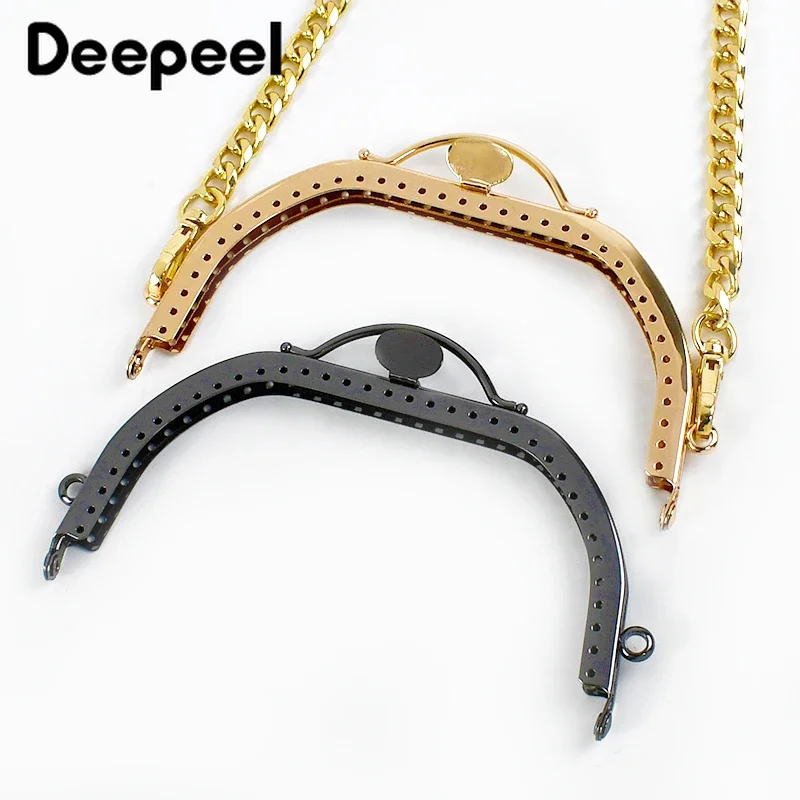 5Pcs Deepeel 13cm Metal Kiss Clasp Bag Handles DIY Sewing Brackets Handmade Purse Frame for Making Bags Sew Hardware Accessories