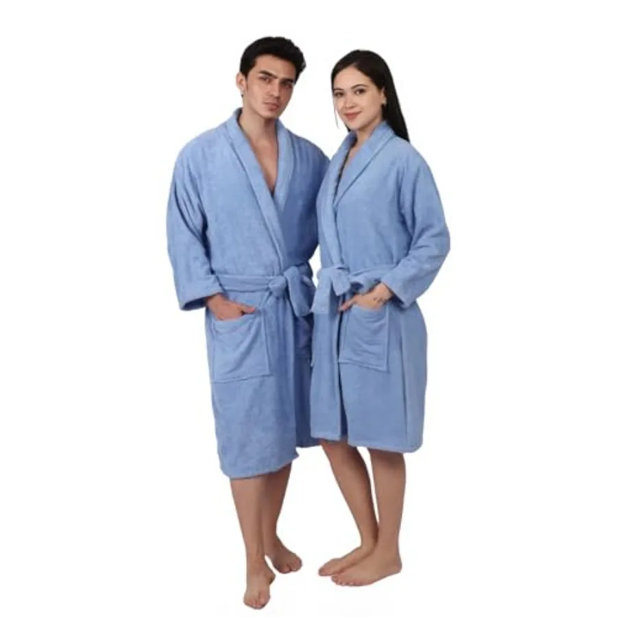 

Feather Drape Women's Terry Bathrobe 100 CottonDouble side terry Shawl Collar Soft Absorbent Luxury Spa Robe