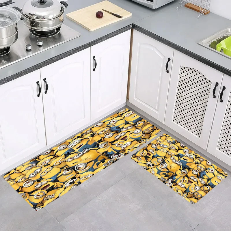 Cartoon M-Minions Carpet Entrance of House Room Rugs Door Mat Balcony Home Kitchen Rug Carpets Foot Doormat Mats Bathroom Bath